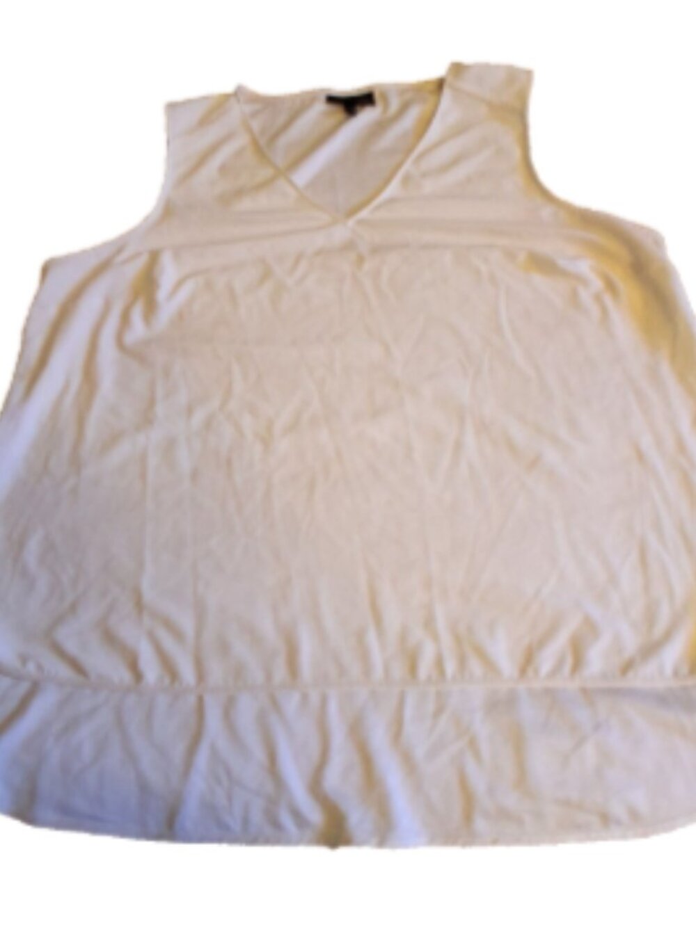 Lane Bryant Tank Top Cami Sz 26 Tan Sleeveless Polyester A-Line Pleats
